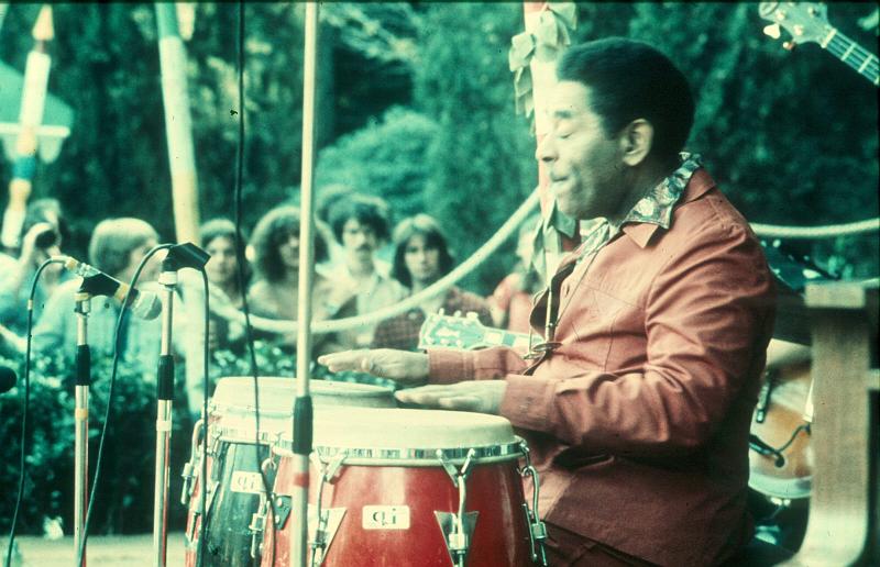 1976-008.jpg - Dizzy Gillespie Quartet 09.07.1976 18:00 Dance Stage
Dizzy Gillespie (Foto Diethelm Schäffner)