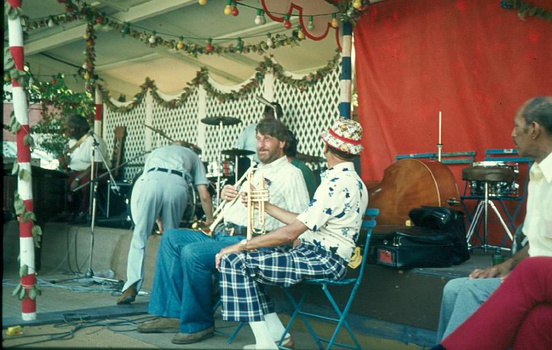 1976-053.jpg - 1976 Dance Stage
Arvell Shaw, Oliver Jackson, Jimmy Maxwell, Doc Cheatham, Vic Dickenson