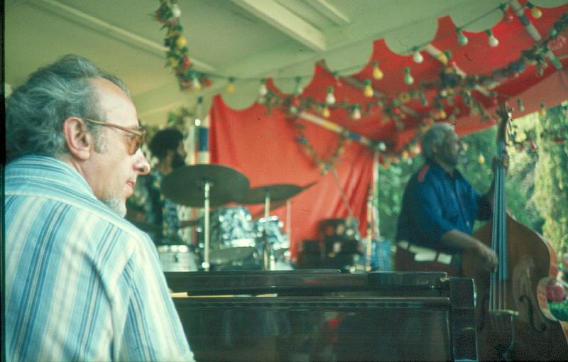 1976-055.jpg - 1976 Dance Stage
Dick Hyman,  Alan Dawson, Arvell Shaw