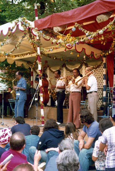 1976-100.jpg - 13.07.1976 Dance Stage 17:00 "Buddy Tate's Celebrity Club Orchestra": Norris Turney, Buddy Tate, Harry 'Sweets' Edison, Vic Dickenson