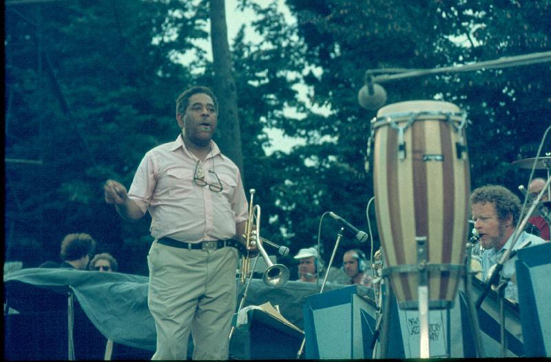 1979-012.jpg - 11.07.1979 Arena Stage New York Repertory Company - Dizzie Gillespie dir.; Dizzy Gillespie, Bow Wilber, George Duvivier