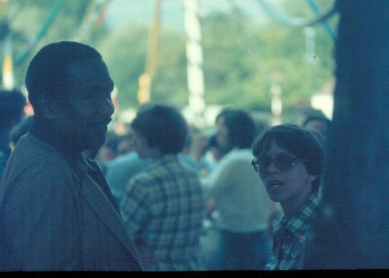 1979-047.jpg - 1979 Gus Johnson, Ute Pehl off-stage