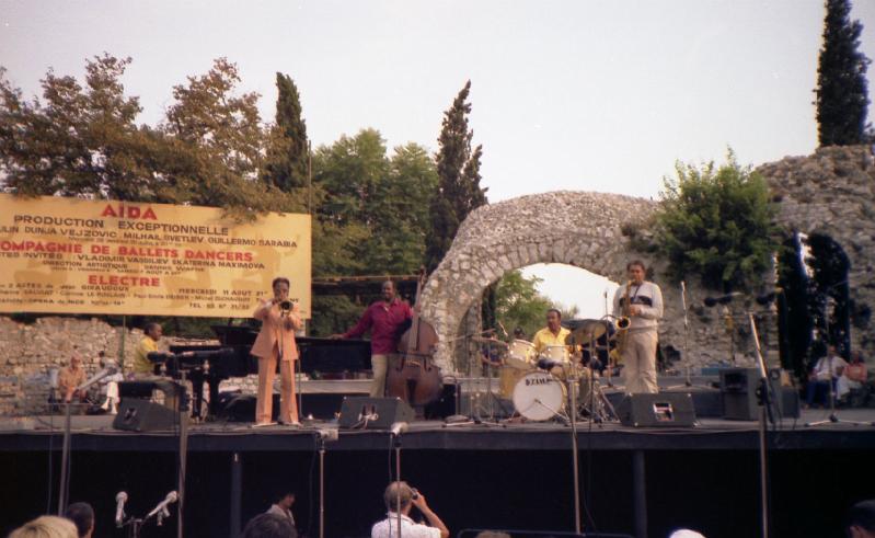 1982-59.jpg - 15.07.1982 Arena Stage
Clark Terry Septet:
Charlie Fox, Clark Terry, Eddie Jones, Gus Johnson, Frank Foster(, Marshal Royal)