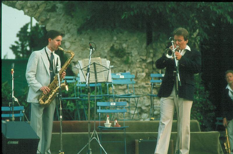 1983-040.jpg - 09.07.1983 Arena Stage
"Bob Wilber & The Bechet Legacy":
Scott Hamilton (guest), Warren Vaché (guest), Bob Wilber