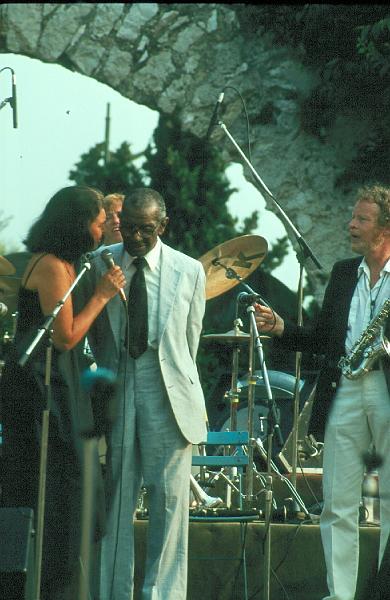 1983-120.jpg - 14.07.1983 Arena Stage
"Bob Wilber & The Bechet Legacy":
Pug Horton, Butch Miles, Jabbo Smith, Bob Wilber