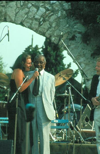 1983-121.jpg - 14.07.1983 Arena Stage
"Bob Wilber & The Bechet Legacy":
Pug Horton, Butch Miles, Jabbo Smith, Bob Wilber
