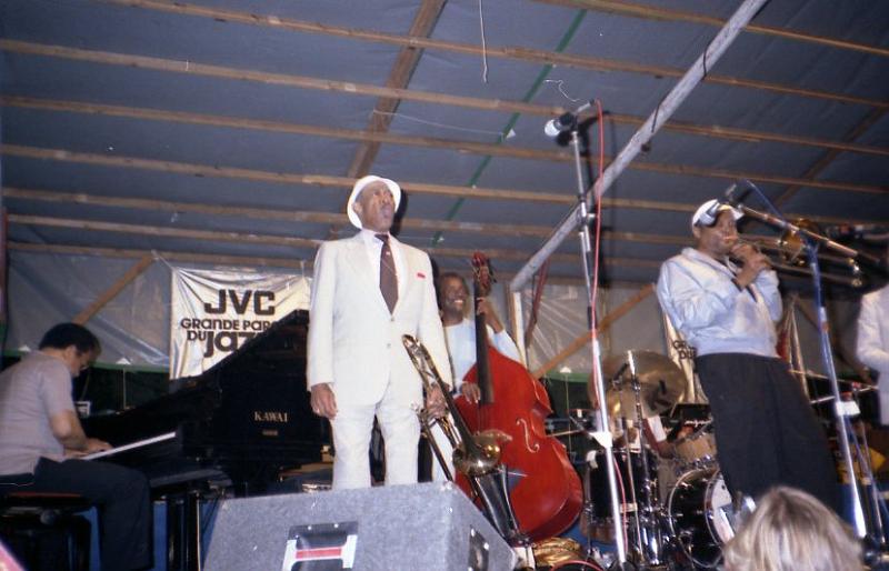 1984-081.jpg - 10.07.1984 Dance Stage
Cedar Walton, Al Grey, Richard^Davis, J. J. Johnson