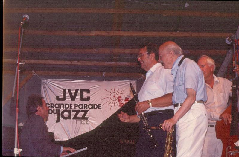 1984-181.jpg - 1984 "The Hall Of Fame All Stars":
Joe Bushkin, Johnny Mince, Bud Freeman, Bob Haggart