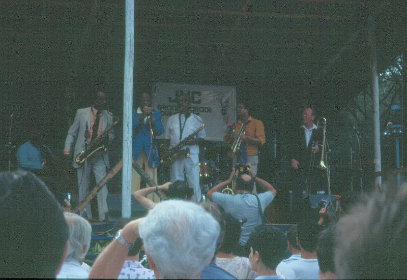 1987-05.jpg - 09.07.1987 Garden Stage
"The One O'Clock Jumpers":
Eddie Jones, Buddy Tate, Clark Terry, Billy Mitchell, N.N., George Masso