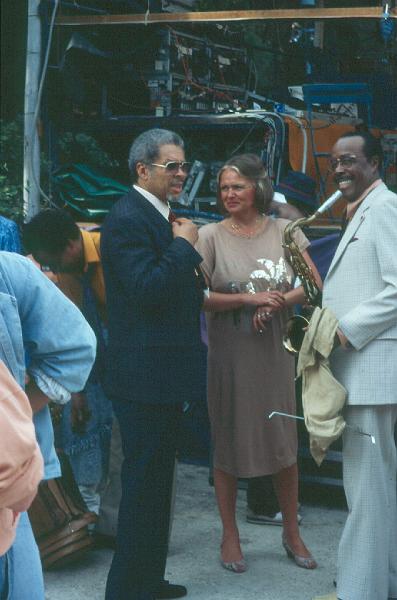 1987-07.jpg - 1987 N.N., Frank Foster, Buddy Tate off-stage