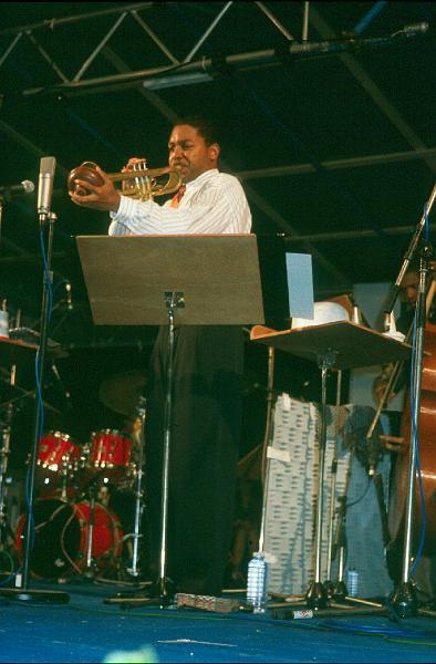 1992-08.jpg - 20.07.1992 Garden Stage:
Wynton Marsalis Septet, Wynton Marsalis, Reginald Veal (b)